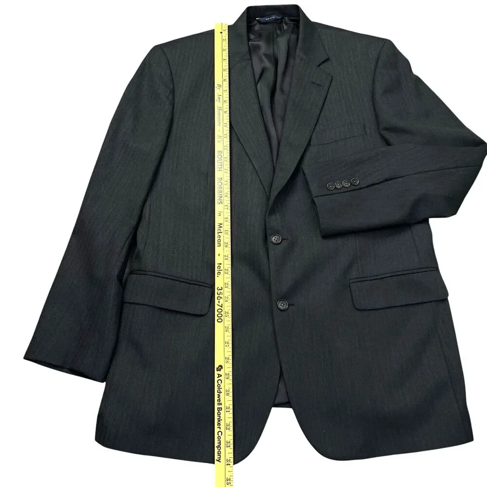Brooks Brothers‎ Madison Saxxon Blazer Mens Size 44L Charcoal Gray USA
